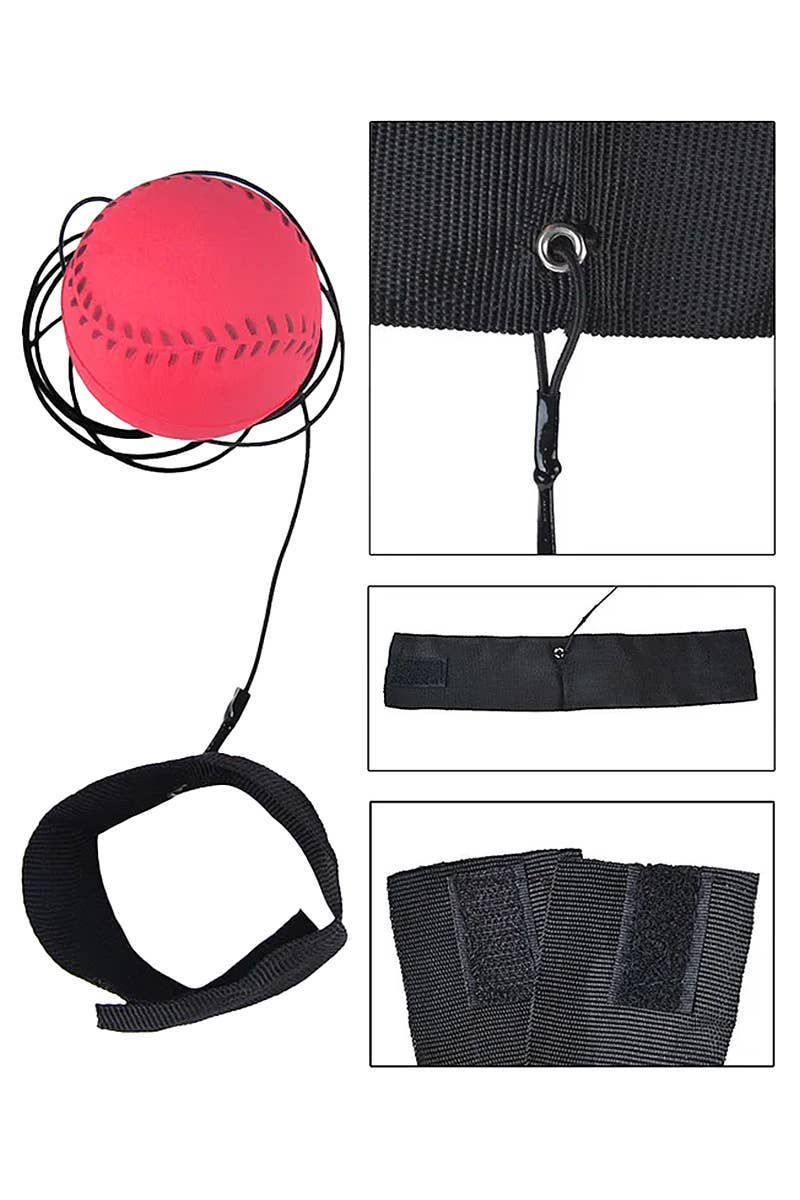 Throw Back Sports Bouncy Rubber Return Ball - 24 Pcs