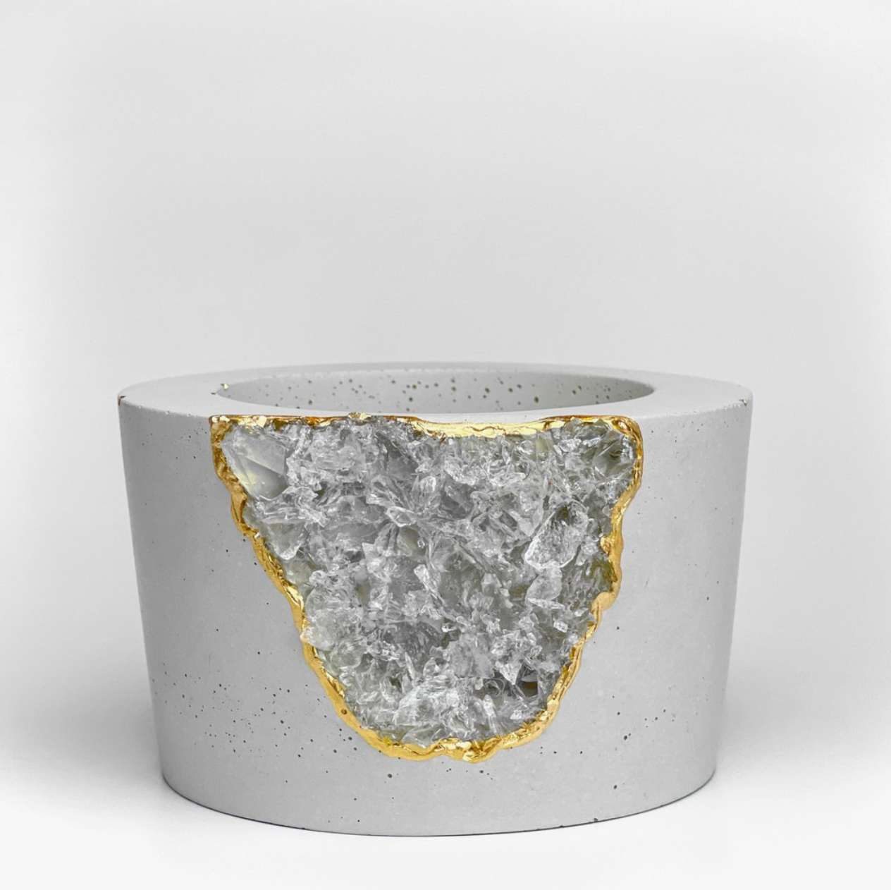 Clear Quartz Geode Fire Pit