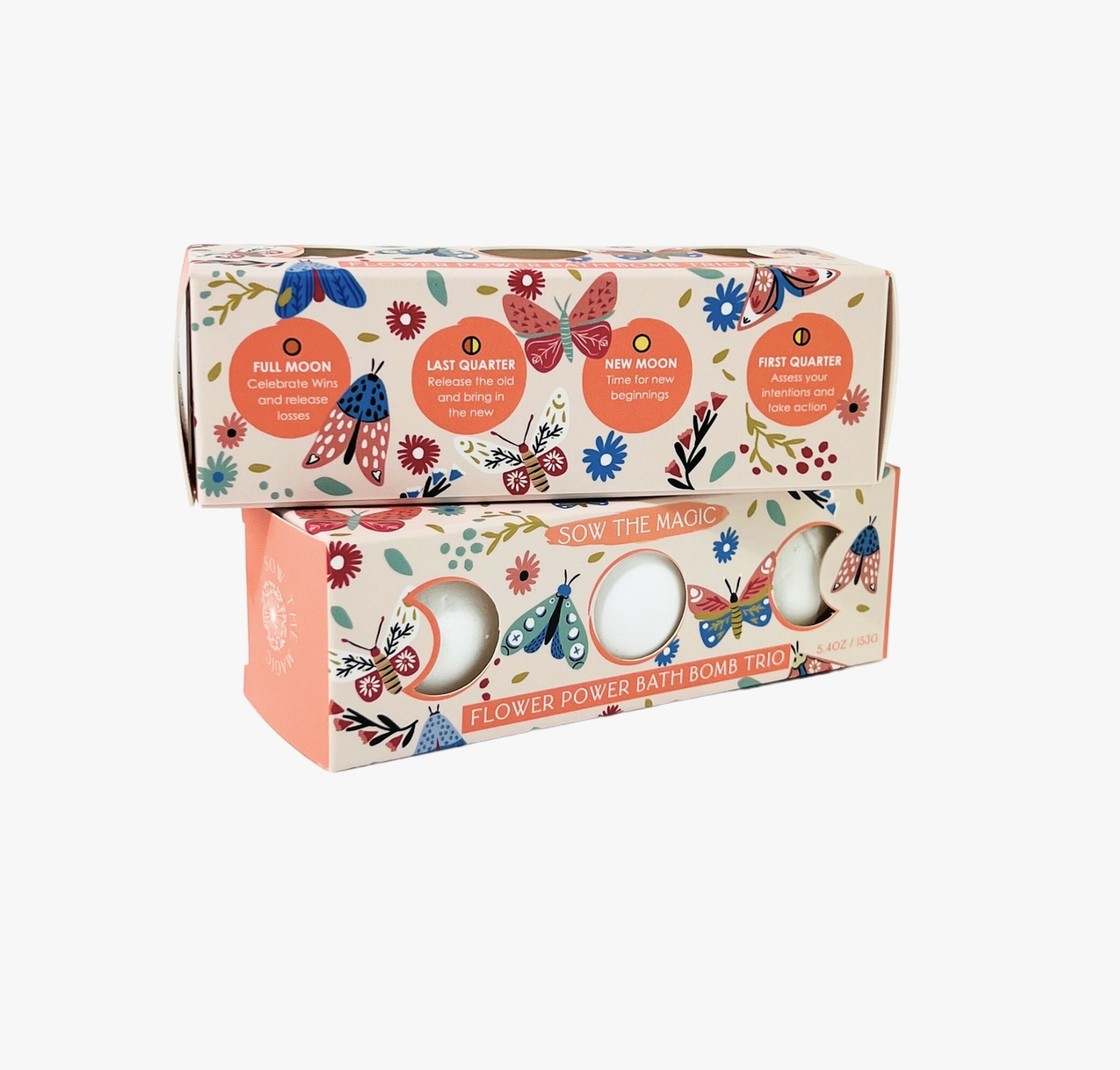 Moon Phase Flower Power Bath Bomb Trio