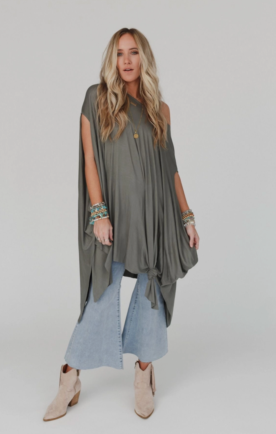 The Wren Tunic - Light Olive