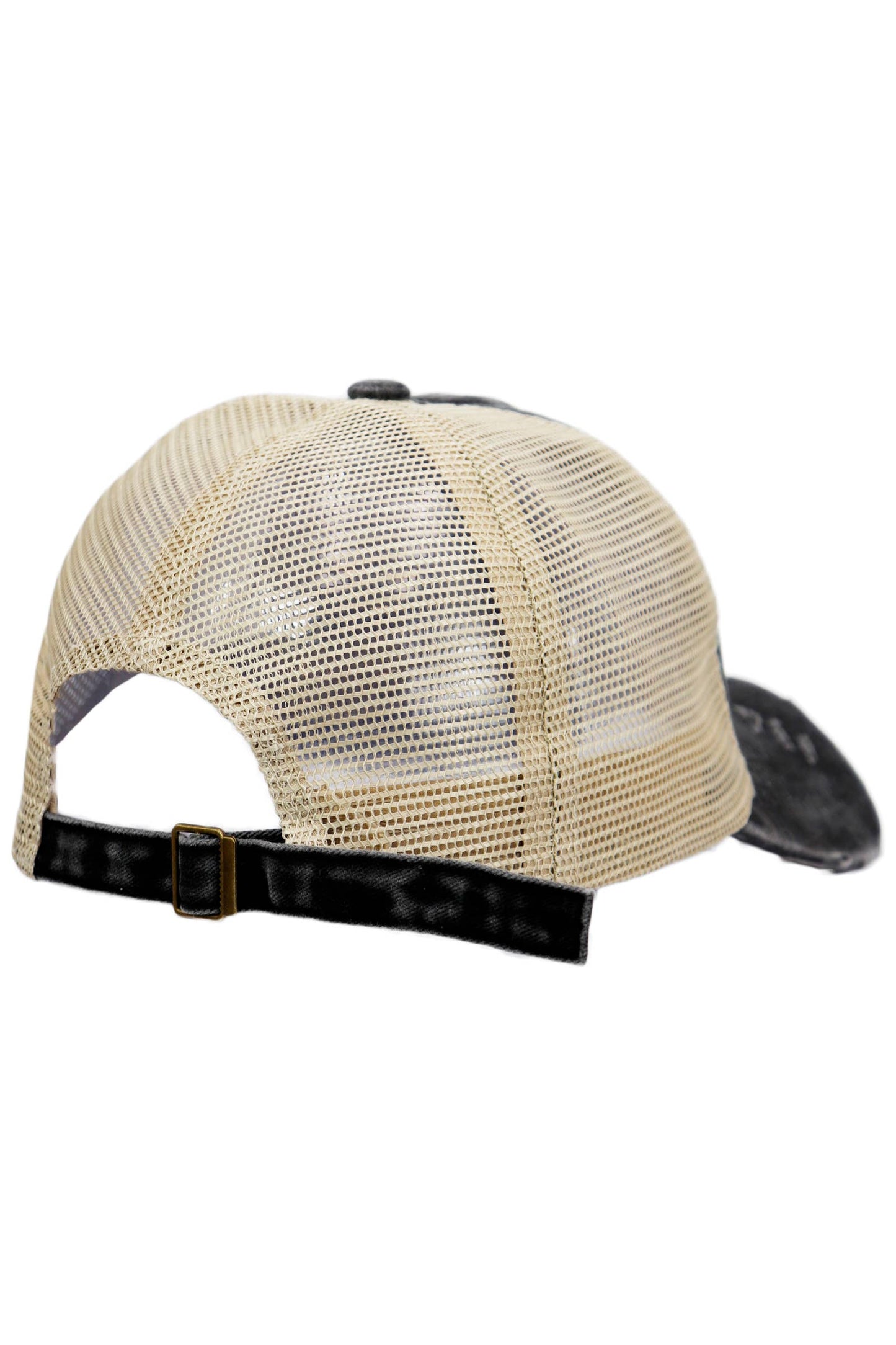 Two Tone Distressed Garment Dye Unstructured Trucker Hat