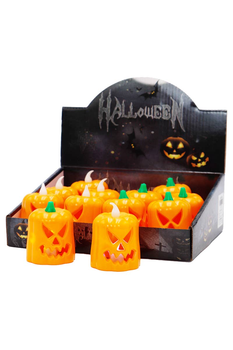Halloween Pumpkin Colorful LED Candle Tealight